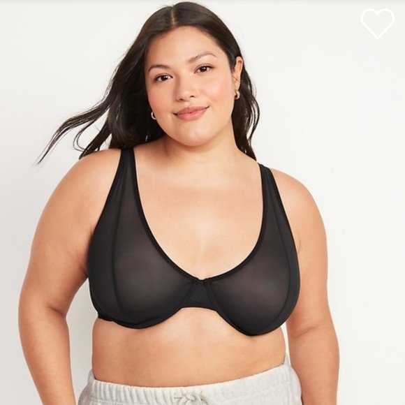 Old Navy Other - NWT Mesh Unlined Underwire Plunge Bra 44DD (44E) Christmas Sexy Holiday Party